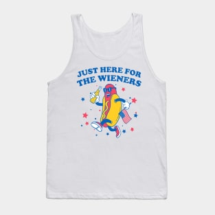 I'm Just Here For The Wieners - 4th of July hot dog Funny saying Tank Top